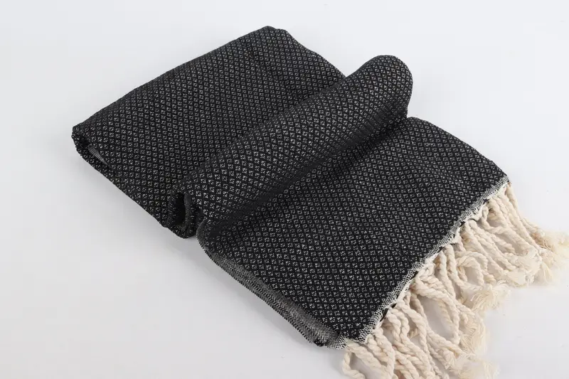 64x38 Cotton Geometric Towel, Bridal Shower Gift, Bachelor Gifts, Gift For Him, Luxury Turkish beach towel with fringe, Bridesmaid Favors, Spa Towel - 6