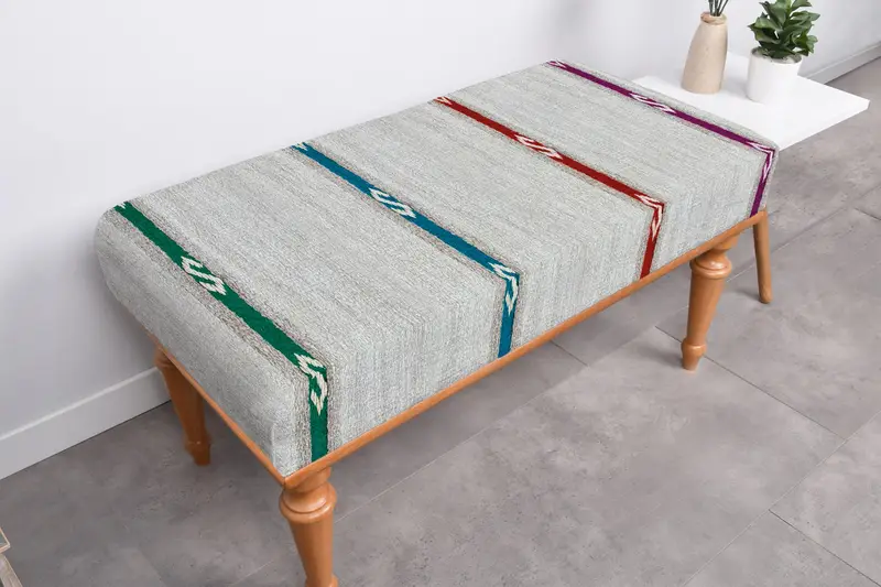 Modüler İskandinav Osmanlı, Gri ve Yeşil Yün Karışımlı Kanepe