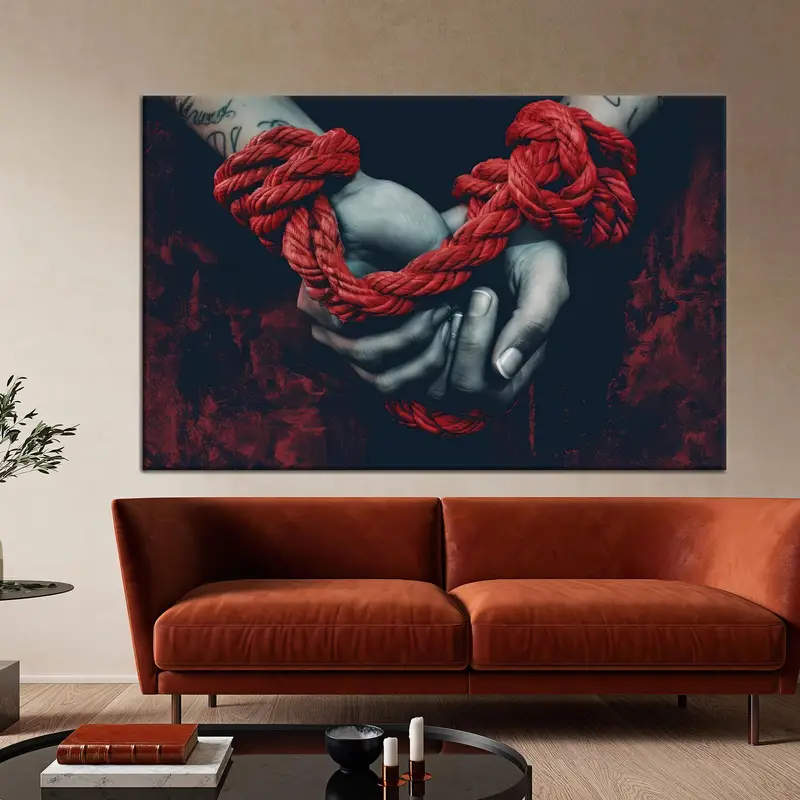 エレガントな愛のキャンバス: バレンタインギフトのための芸術的な寝室の装飾