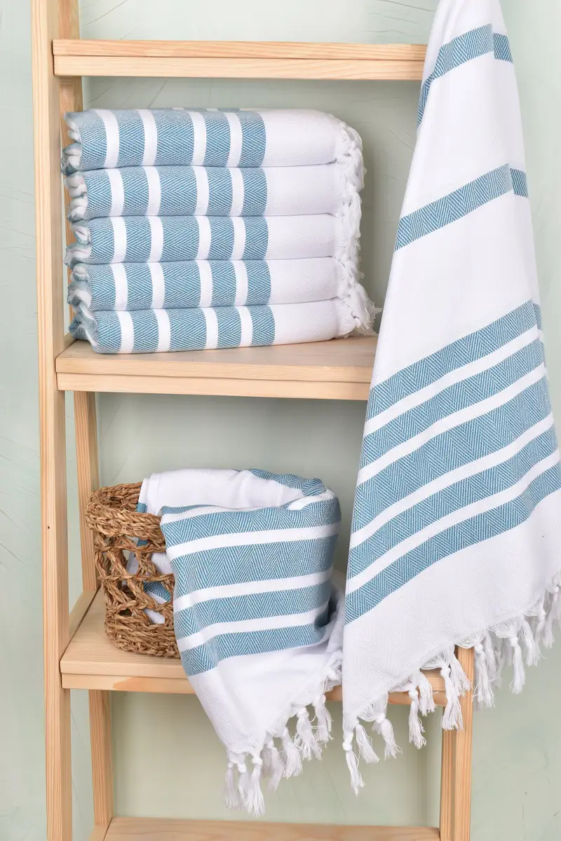 Bridesmaid Proposal Gift, Personalized Home Gift Wedding, Quick-dry peshtemal, Monogram Turkish Towel, Bachelor Gifts, 68x36 Cotton Chevron Towel - 3