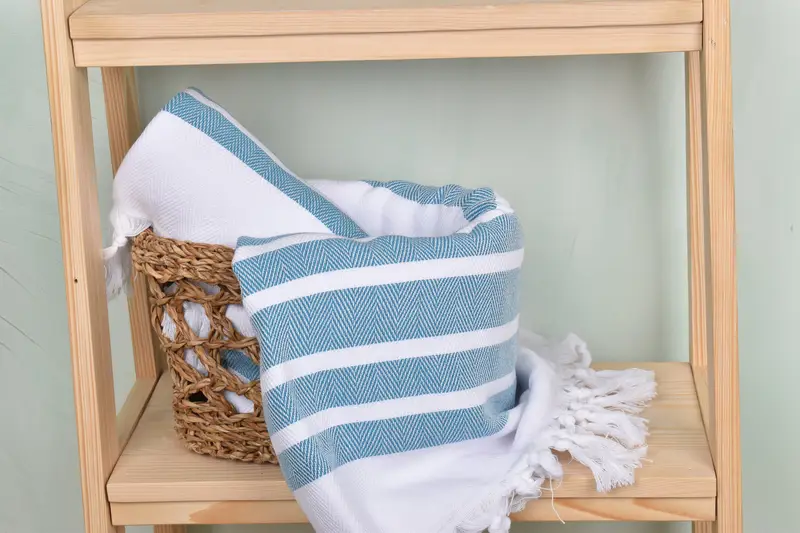 Bridesmaid Proposal Gift, Personalized Home Gift Wedding, Quick-dry peshtemal, Monogram Turkish Towel, Bachelor Gifts, 68x36 Cotton Chevron Towel - 4