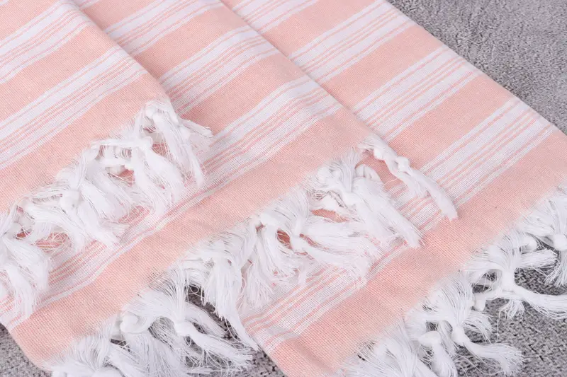 Bachelorette Party Gifts, Hammam towel, 70x40 Cotton Striped Towel, Fringed Turkish towel for poolside, Spa Towel, Gift For Him, Bridesmaid Favors - 5