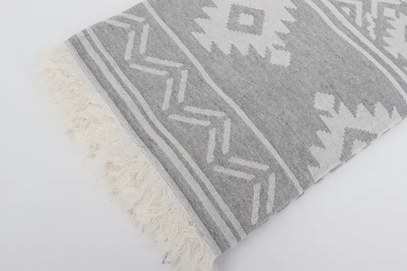 Wedding Anniversary Gift, Turkish towel, Sand-resistant towel, Bridesmaid Gift, Guest Towel, 74x40 Cotton Geometric Towel, Personalised Gift - 8