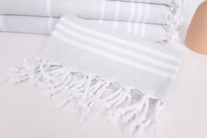 Gift For The Home Decor, 38x18 Cotton Striped Towel, Small Bath Towels, Beach Wedding Favor, Personalized Gifts, Gift For Coworker, Wedding Favors - 4