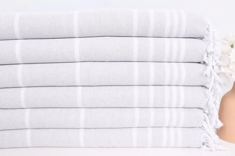 Gift For The Home Decor, 38x18 Cotton Striped Towel, Small Bath Towels, Beach Wedding Favor, Personalized Gifts, Gift For Coworker, Wedding Favors - 3