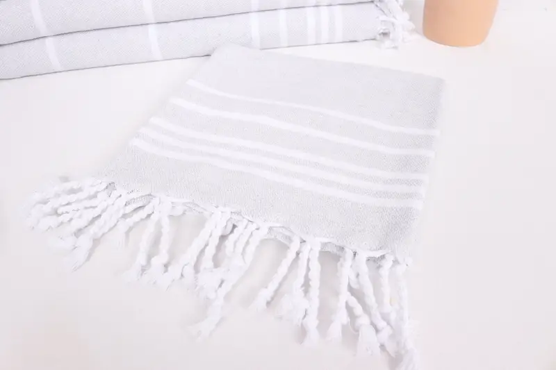 Gift For The Home Decor, 38x18 Cotton Striped Towel, Small Bath Towels, Beach Wedding Favor, Personalized Gifts, Gift For Coworker, Wedding Favors - 5