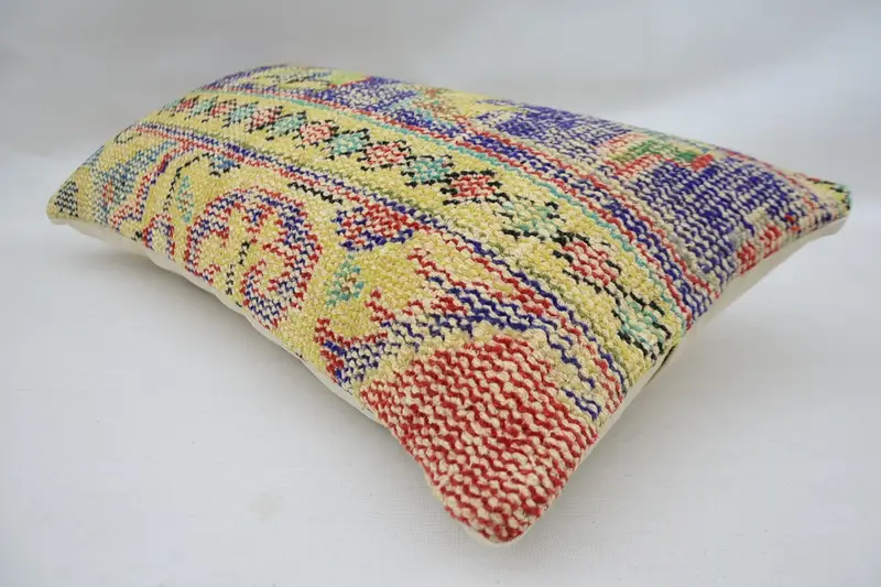 Geometric Embroidered Pillow, 12x24 Inches Size, Decorative Pillow - 6
