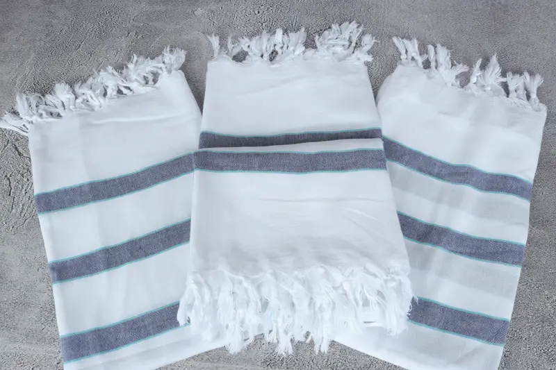 Gift Towel, Bridal Shower Favors, 70x40 Cotton Striped Towel, Eco-friendly Turkish peshtemal towel, Turkish towel, Bachelorette Gifts - 4