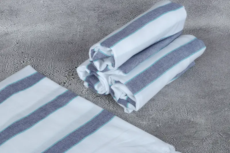 Gift Towel, Bridal Shower Favors, 70x40 Cotton Striped Towel, Eco-friendly Turkish peshtemal towel, Turkish towel, Bachelorette Gifts - 8