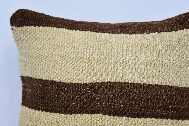 Handmade Kilim Cushion, Outdoor Patio Pillow Case, Vintage Kilim Throw Pillow, Antique Pillows, 12x12 Beige Cushion, Rustic Pillow Cover, Cushion - 2