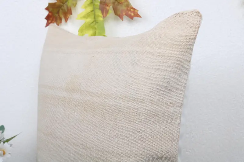 Throw Kilim Pillow, Pillow for Sofa, Vintage Throw Cushion Case, Kilim Pillow, Cushion, Turkish Corner Cushion Cover, 16x16 Beige Pillow - 5