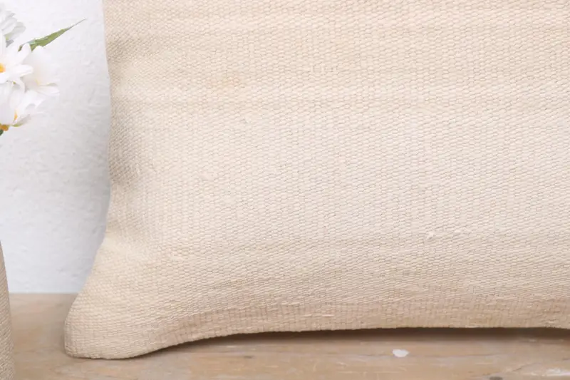 Throw Kilim Pillow, Pillow for Sofa, Vintage Throw Cushion Case, Kilim Pillow, Cushion, Turkish Corner Cushion Cover, 16x16 Beige Pillow - 3