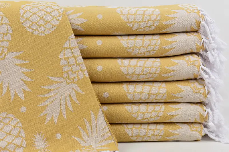 Lightweight towel, Gym Towel, House Warming Gift, Turkish Beach Towel Personalized, Thin towel, 70x36 Cotton Pineapple Design Towel, Custom Gift