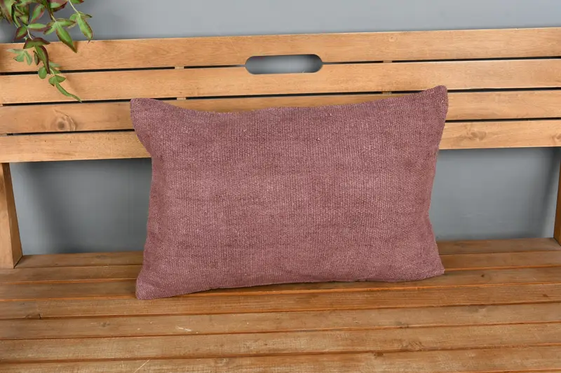 Boho Pillow, Cushion Cover, Chair Cushion, 16x24 Purple Pillow Case, Antique Pillows, Sofa Cushion, Vintage Pillow, Crochet Pattern Cushion - 6
