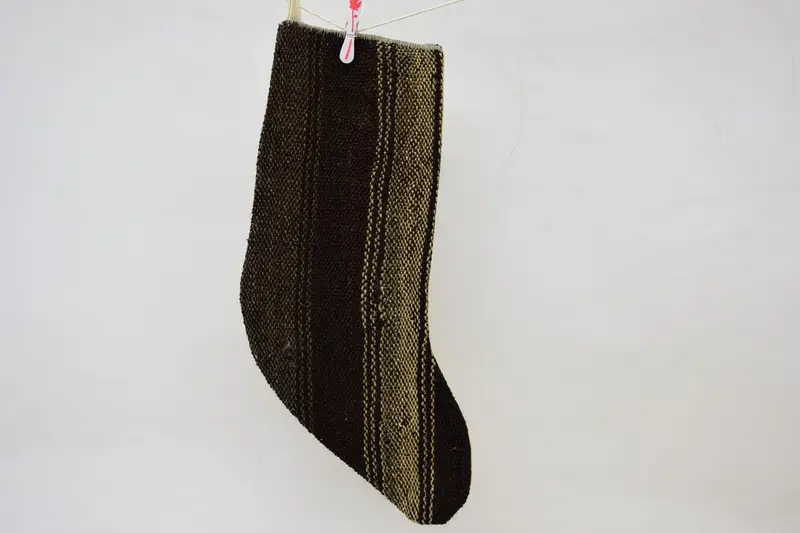 ブラウン & ベージュ クリスマス オーナメント ストッキング、お祝いの休日の装飾