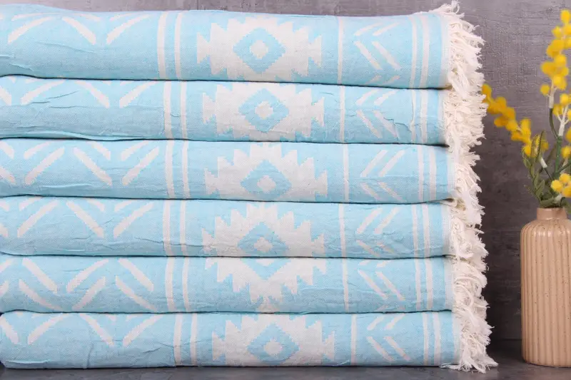 Personalize Gift, Custom Towel Beach, Family Gift Basket, Home Decor Gifts, Spa Towel, Absorbent towel, Gift For Him, 74x40 Cotton Geometric Towel - 1