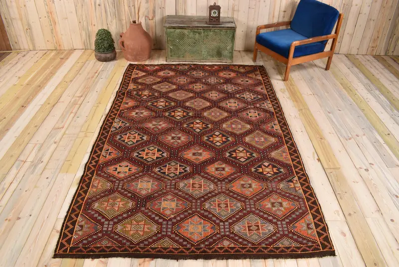 Zarif Kırmızı İran Halısı, 5,8x9,1 ft Canlı Dekor