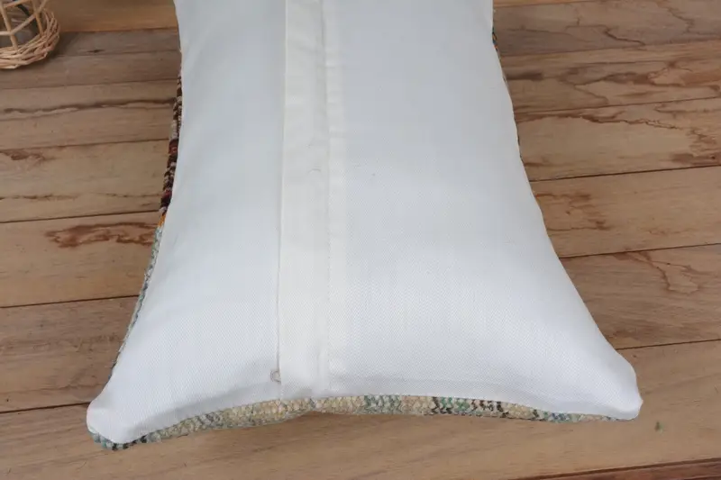 Bench Cushion Cover, Vintage Kilim Throw Pillow, Pillow, 12x20 Beige Cushion, Southwestern Pillow Cover, Boho Pillow, Turkish Kilim Pillow - 6