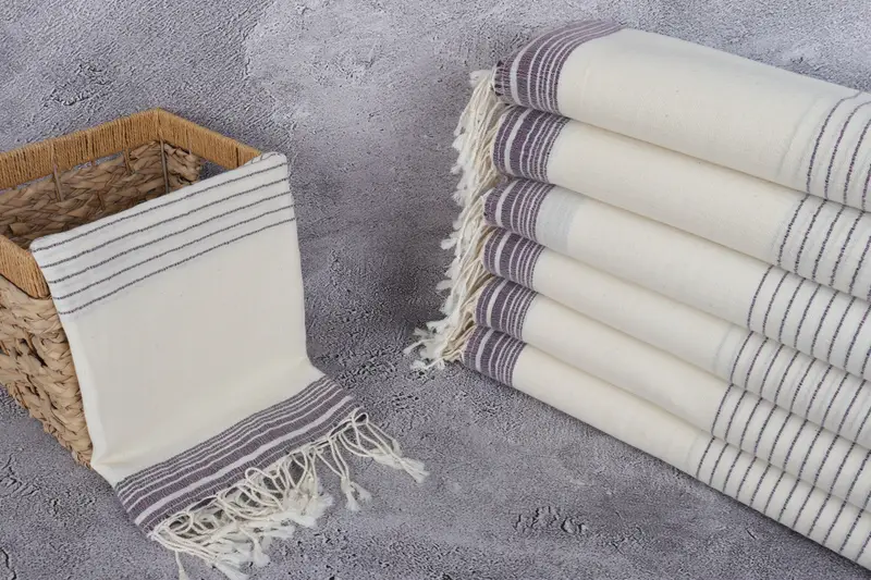68x36 Cotton Striped Towel, Bride Gift, Sand-resistant towel, Valentines Day Gift For Her, Custom Wedding Gift, Organic Turkish towel, Holiday Towel - 3