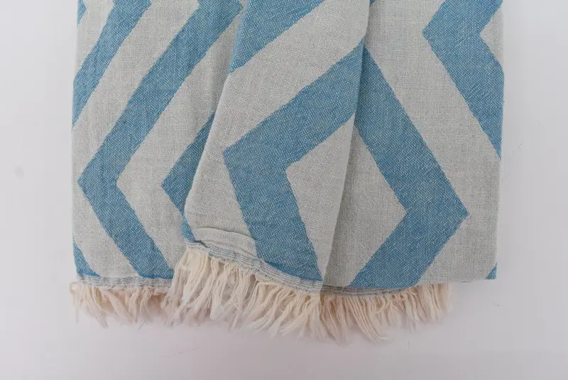 Best Friend Gift, Custom Wedding Gift, Custom Beach Towels, 70x40 Cotton Zigzag Design Towel, Valentines Day Gift, Large Turkish Towel - 4