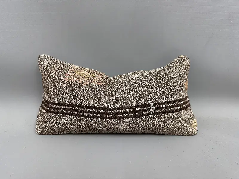 Home Decor Pillow, Vintage Pillow, Cushion, Boho Pillow Sham Cover, Boho Throw Pillow Sham, 8x16 Bronze Cushion, Outdoor Bolster Cushion Case - 1