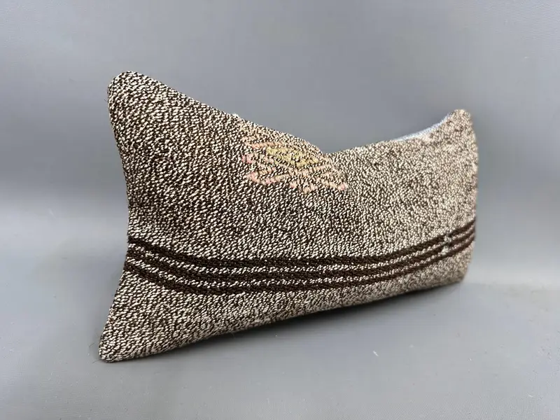 Home Decor Pillow, Vintage Pillow, Cushion, Boho Pillow Sham Cover, Boho Throw Pillow Sham, 8x16 Bronze Cushion, Outdoor Bolster Cushion Case - 2