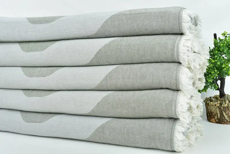 Bedspread, Woven Blanket, Wedding Favors, Thanksgiving Tablecloth, 96x84 Cotton Honeycomb Towel, Aesthetic Blanket, Shower Curtain, Employee Gifts - 4