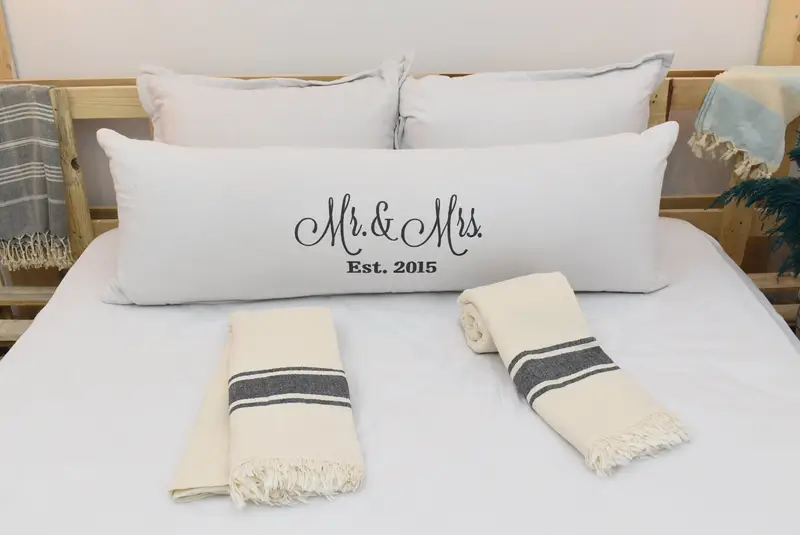 70x60 Cotton Striped Towel, Bachelorette Party Favors, Beach Theme Bachelorette Party, Valentines Gift, Bachelorette Gifts, Monogram Blanket - 4