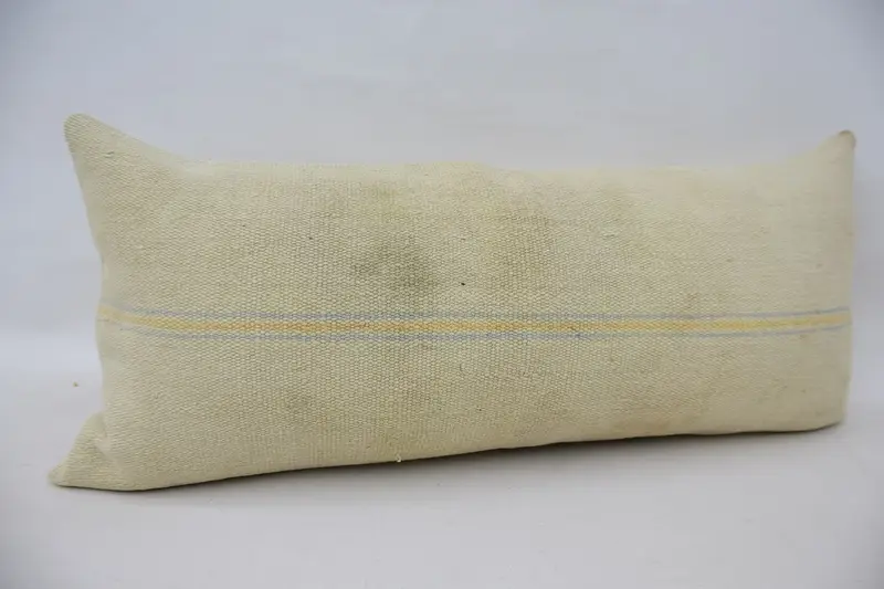 16x36 Beige Cushion Case, Kilim Cushion Sham, Bolster Cushion, Pillow, Home Decor Pillow, Interior Designer Pillow, Bed Cushion Case - 3