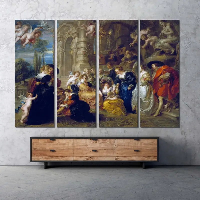The Garden of Love, Peter Paul Rubens, arte maestro de arte de pared, arte clásico de pared, vintage retro, gran arte de pared, pueblos, amantes de arte de pared, - 3