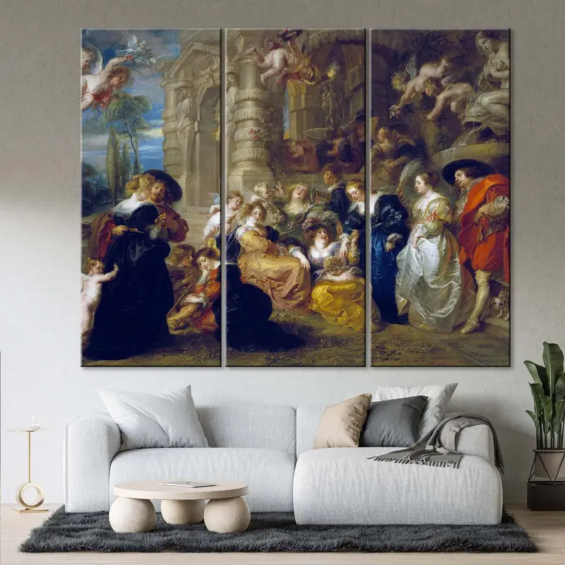 The Garden of Love, Peter Paul Rubens, arte maestro de arte de pared, arte clásico de pared, vintage retro, gran arte de pared, pueblos, amantes de arte de pared, - 2