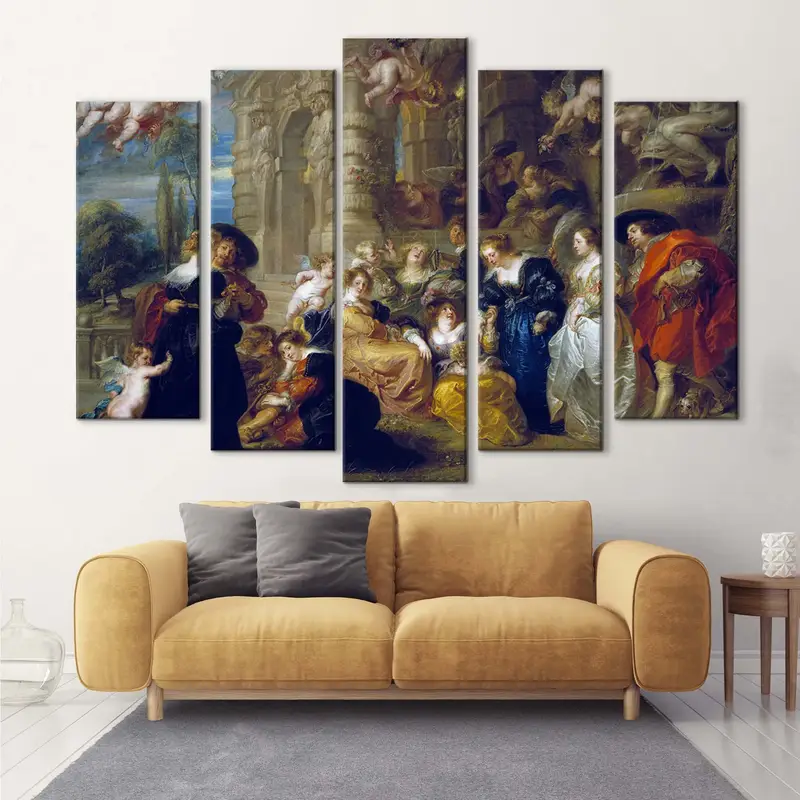 The Garden of Love, Peter Paul Rubens, arte maestro de arte de pared, arte clásico de pared, vintage retro, gran arte de pared, pueblos, amantes de arte de pared, - 4