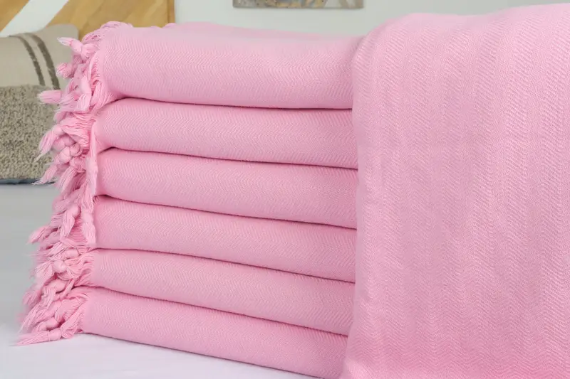 Monogram Beach Blanket, Bridal Shower Gift, Boyfriend Christmas Gift, Bedspread, 88x70 Cotton Stonewashed Chevron Towel, Tablecloth - 2