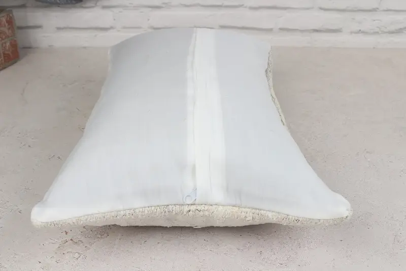 Pillow for Sofa, Pillow, Kilim Pillow Cover, Antique Pillows, Handmade Throw Pillow Sham, Ikat Pillow Case, Ethnic Pillow, 12x20 White Cushion Case - 5
