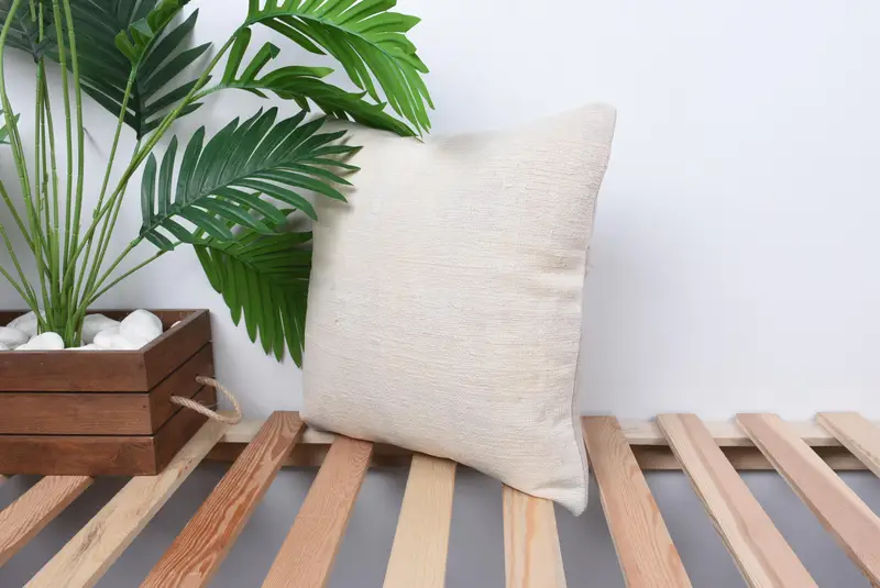 Pillow, Tribal Pillow Sham, 14x14 White Cushion Cover, Antique Pillows, Pillow for Couch, Southwestern Cushion Case, Ethnical Kilim Rug Pillow - 5