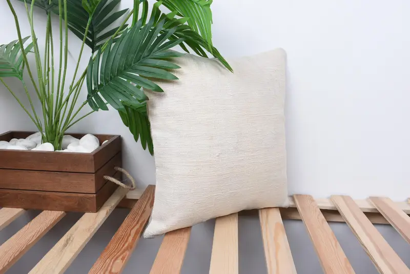 Pillow, Tribal Pillow Sham, 14x14 White Cushion Cover, Antique Pillows, Pillow for Couch, Southwestern Cushion Case, Ethnical Kilim Rug Pillow - 4