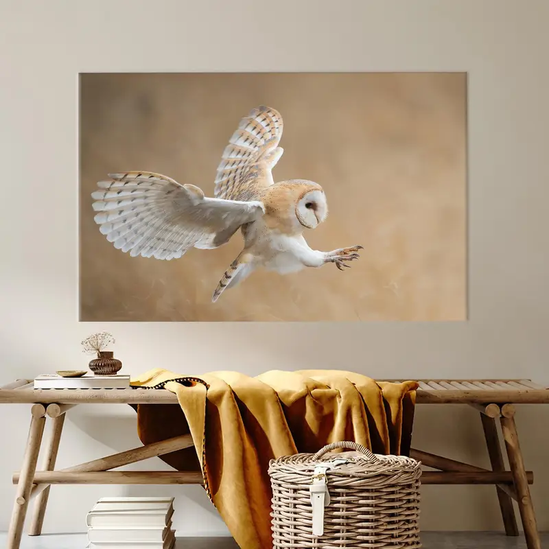 Scheune Owl Canvas Art, Eulen Wandkunst, vor Angriff Kunst, Wildtierkunstdekor, Loft Kunstwerke, Leinwandkunst, modernes Kunstdekor, Wandkunstdekoration - 2