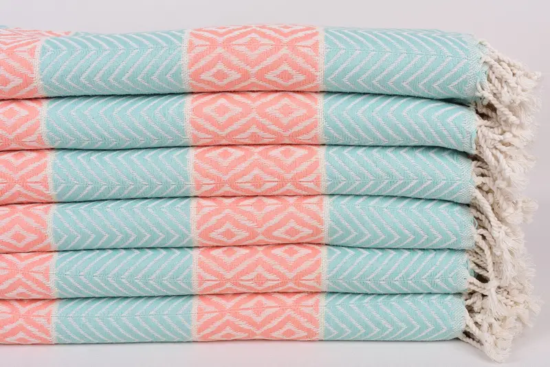 Personalisiertes türkisches Handtuch, Hochzeitstuch, monogrammes türkisches Handtuch, Leichtgewichtetes Handtuch, 70 x 40 Baumwoll -Chevron -Handtuch, Brautjungfer Vorschlag Geschenk - 3