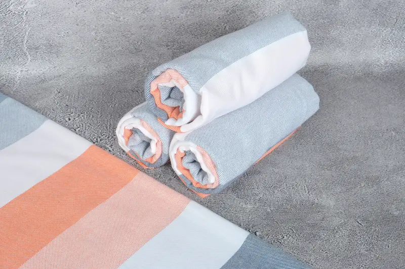 Unique Wedding Gift, Turkish Towel USA, 70x40 Cotton Striped Towel, Bachelorette Party Favor, Lightweight Turkish towel, Custom Wedding Gift - 8