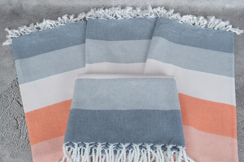 Unique Wedding Gift, Turkish Towel USA, 70x40 Cotton Striped Towel, Bachelorette Party Favor, Lightweight Turkish towel, Custom Wedding Gift - 4