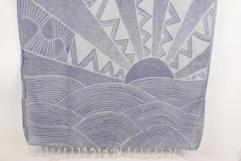 Kişiye Özel Havlu Lacivert Peri Bacaları Tasarımı, 40x67 İnç