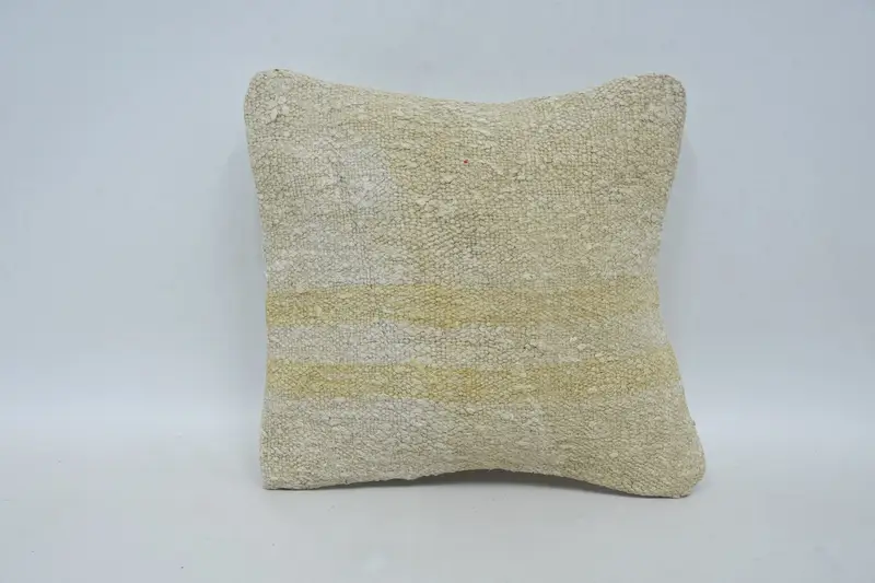 Vintage Pillow Cover, 12x12 Beige Cushion Cover, Authentic Cushion Cover, Kilim Pillow, Boho Pillow, Turkish Kilim Pillow, Sofa Cushion, Cushion - 1