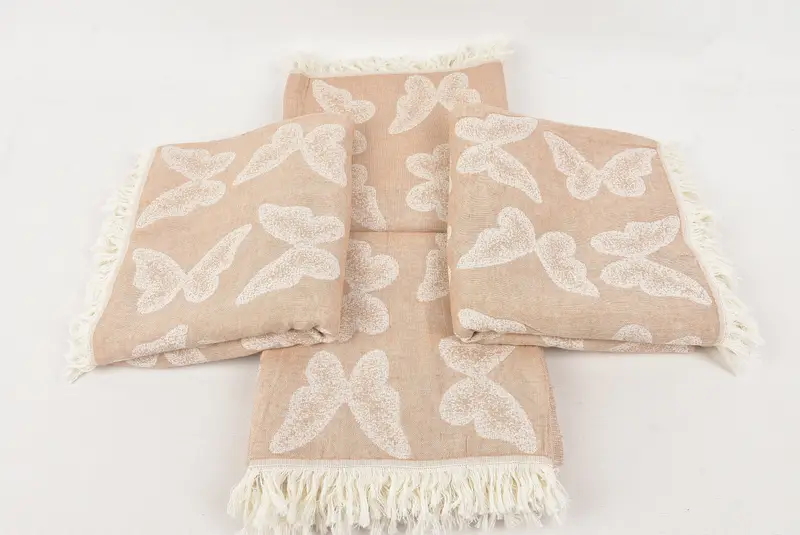 68x36 Cotton Butterfly Pattern Towel, Monogrammed Beach Towel, Bachelorette Party Gifts Bridesmaids, Hammam Towel USA, Personalized Wedding Gift - 7