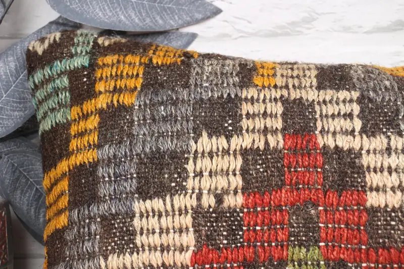 Pillow Sham, 12x24 Green Cushion Cover, Outdoor Pillow Sham, Kilim Pillow, Antique Pillows, Interior Designer Pillow, Outdoor Pillow Case - 2
