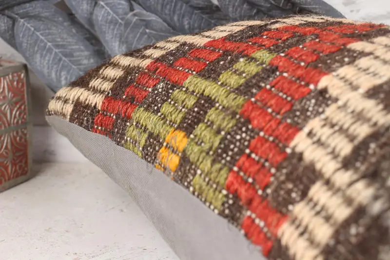 Pillow Sham, 12x24 Green Cushion Cover, Outdoor Pillow Sham, Kilim Pillow, Antique Pillows, Interior Designer Pillow, Outdoor Pillow Case - 7