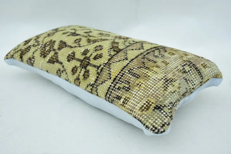 Knitted Cushion, Neutral Pillow Sham, Traditional Pillow Case, Gift Pillow, Interior Designer Pillow, 8x16 Beige Cushion, Cushion, Turkish Pillow - 6