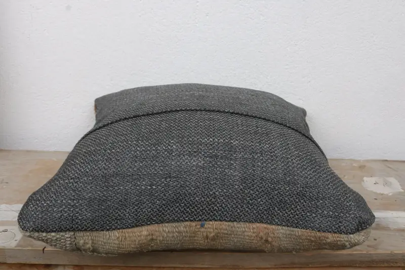 14x14 Beige Pillow Sham, Handwoven Pillow Cover Pillow Sham, Home Decor Pillow, Cushion Cover, Gift Pillow, Kilim Pillow, Christmas Cushion - 7
