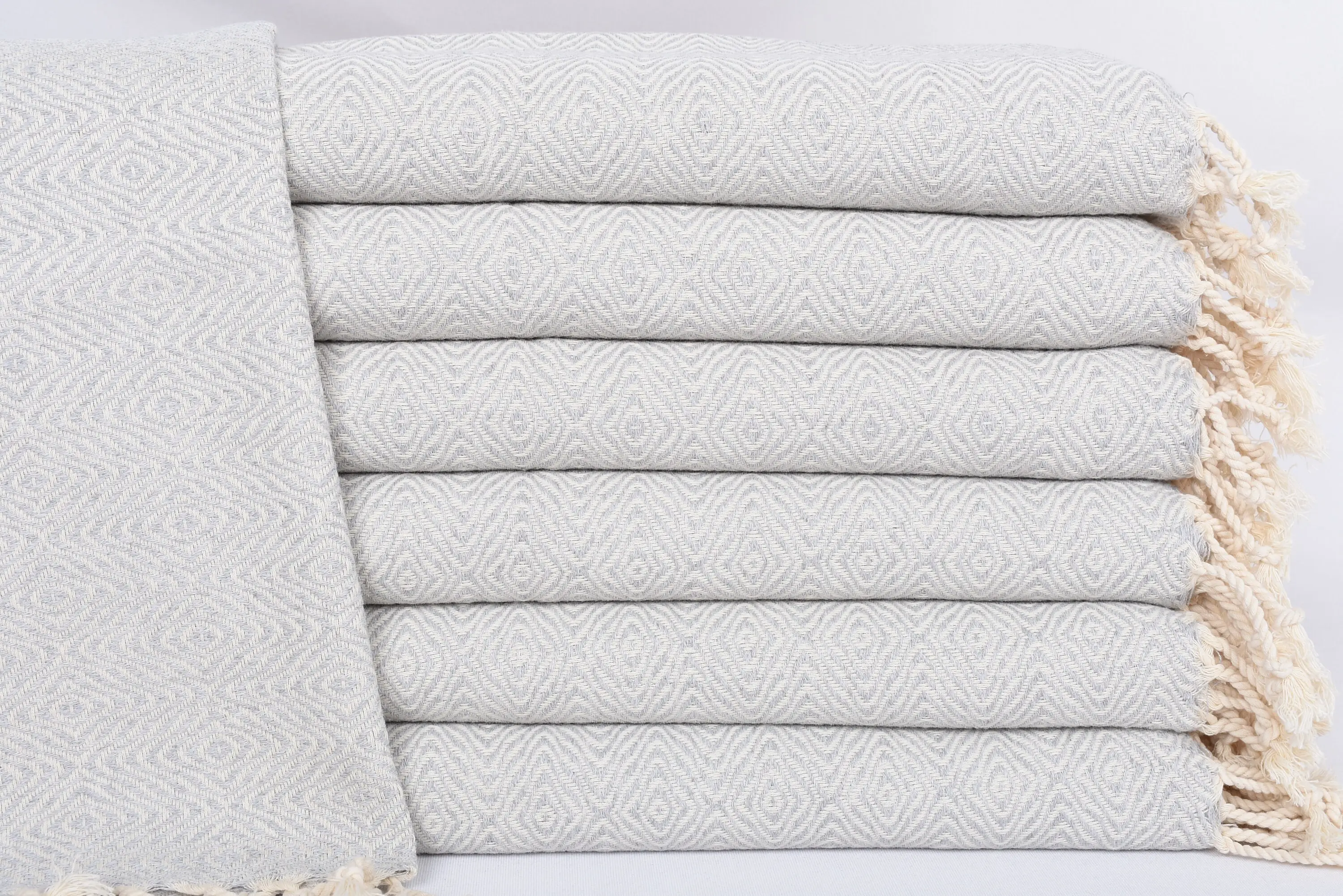 Valentines Day Gift Monogram Kitchen Towel, 36x18 Inches, Light Gray - 1