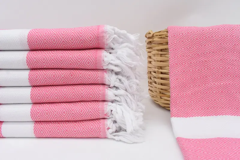 70x40 Cotton Diamond Towel, Fouta towel, Guest Towel, Bulk Order Towel, Quick-Dry Beach Towel, Bachelor Gifts, Wedding Day Gift For Bride - 1