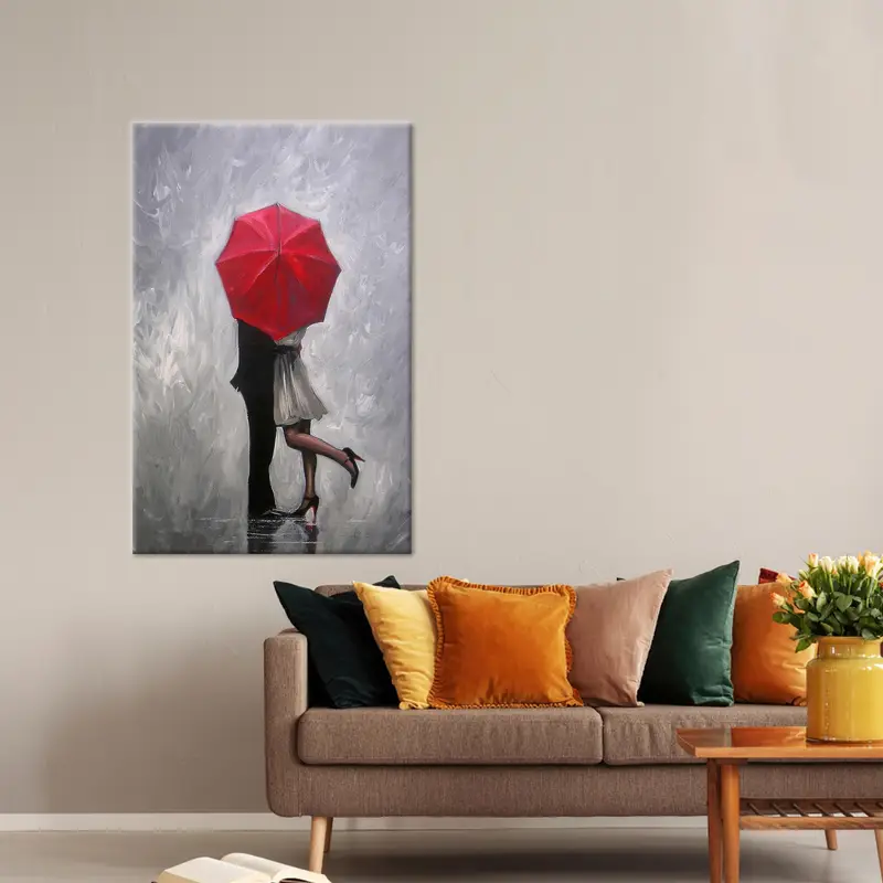 Romantic Couple Canvas: Elegant Valentine's Day Gift Print